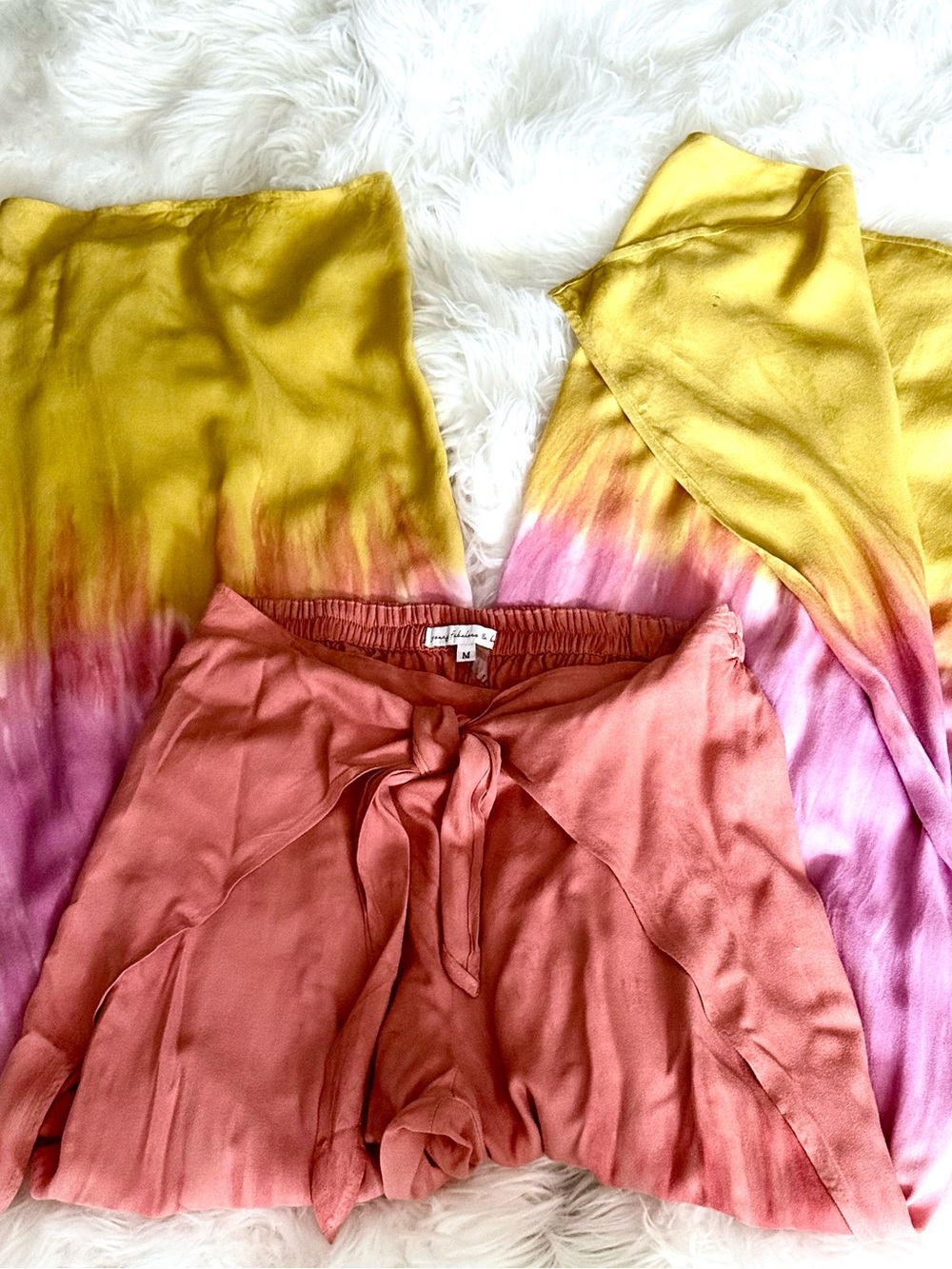 Young Fabulous & Broke Sunset Ombre Tie Dye 2 Piece Set Hoodie L Wrap Pants M - Picture 9 of 14
